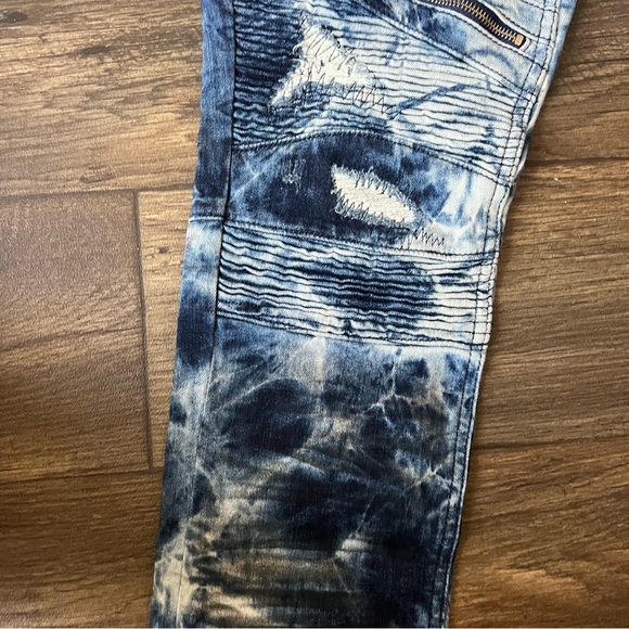 Rock Revival Men's Moto Daviday Acid Wash Jeans Size 30x32 - Picture 10 of 10